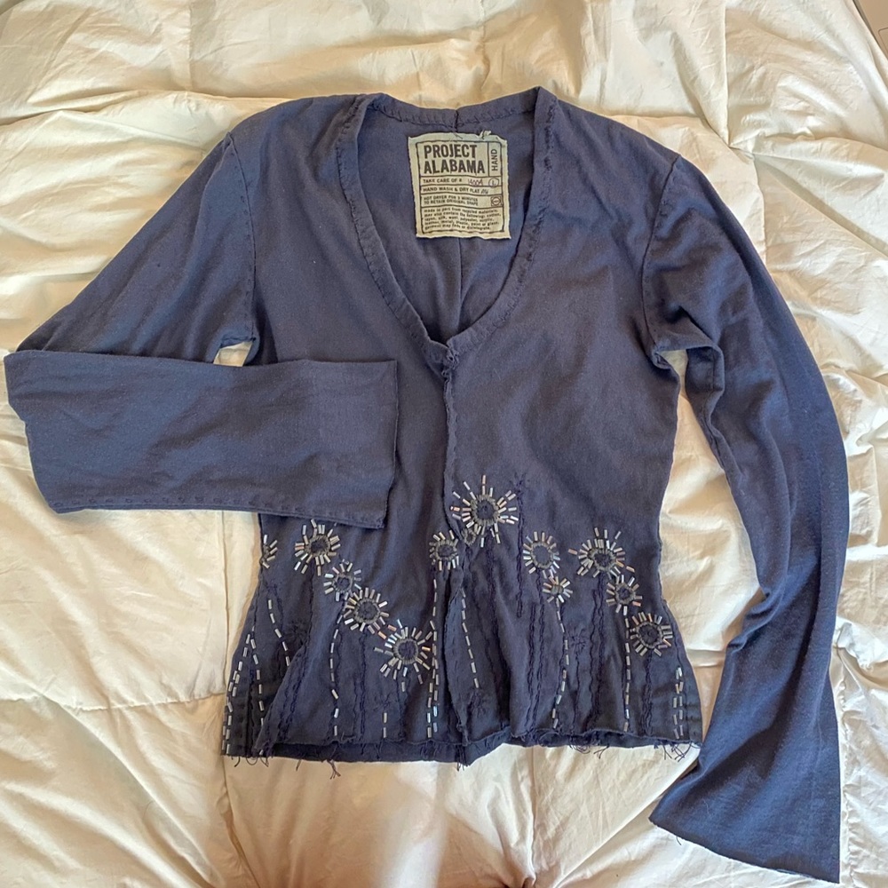 Project Alabama handmade recycled cotton top
